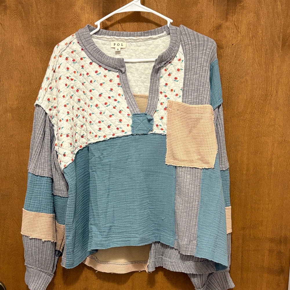 222. Pol Multicolor Patchwork Sweatshirt - image 1